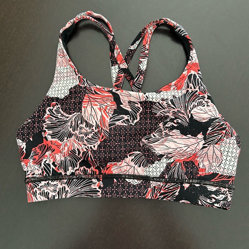 Lululemon Rare Floral Print Nulux Lunar New Year Energy Bra - Picture 3 of 6